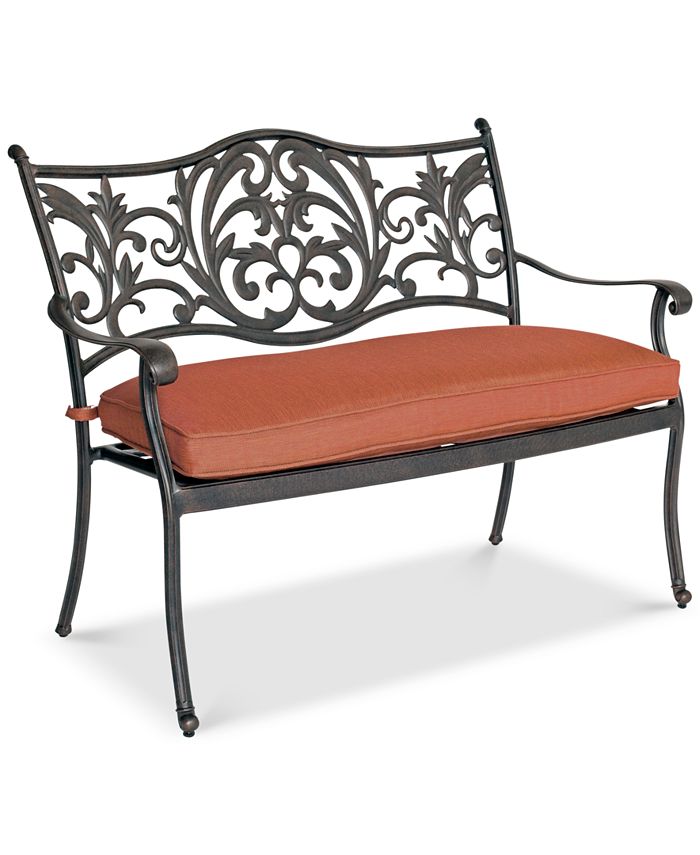 Furniture CLOSEOUT! Chateau Cast Aluminum Outdoor Dining Bench, Created for Macy's & Reviews