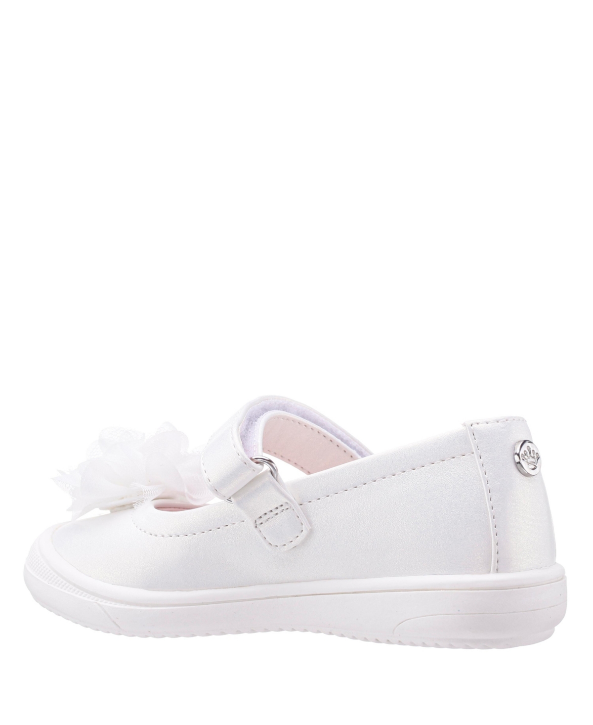 Nina Little Girls Natty Pearlized Round Toe Sneakers In White
