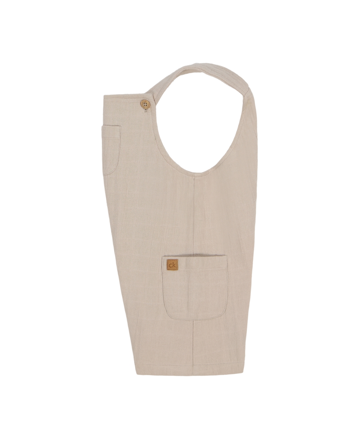 Shop Calvin Klein Baby Boys 2-piece Gauze Sunsuit And Matching Hat Set In Angel Tan