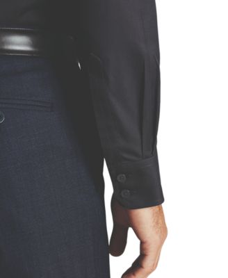 Men's Slim-Fit Non-Iron Solid Twill Dress Shirt