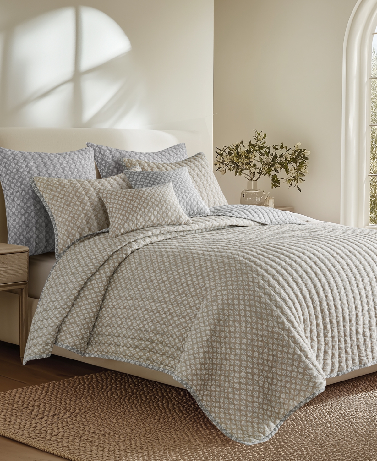 Levtex Aditya Reversible 3-pc. Quilt Set, Full/queen In Taupe