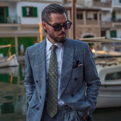 Big & Tall De Sica- Silk Jacquard Tie for Men