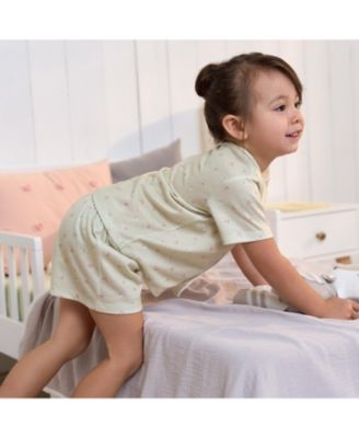 Baby Girls 2-Piece Button Up Pajama Shorts Set
