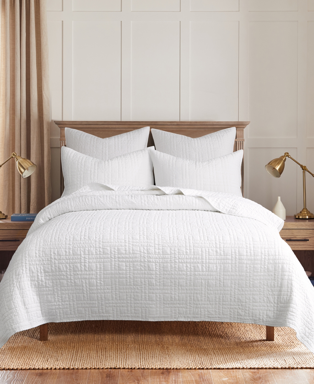 Levtex Melange Stitch Stitching 2-pc. Quilt Set, Twin/twin Xl In White