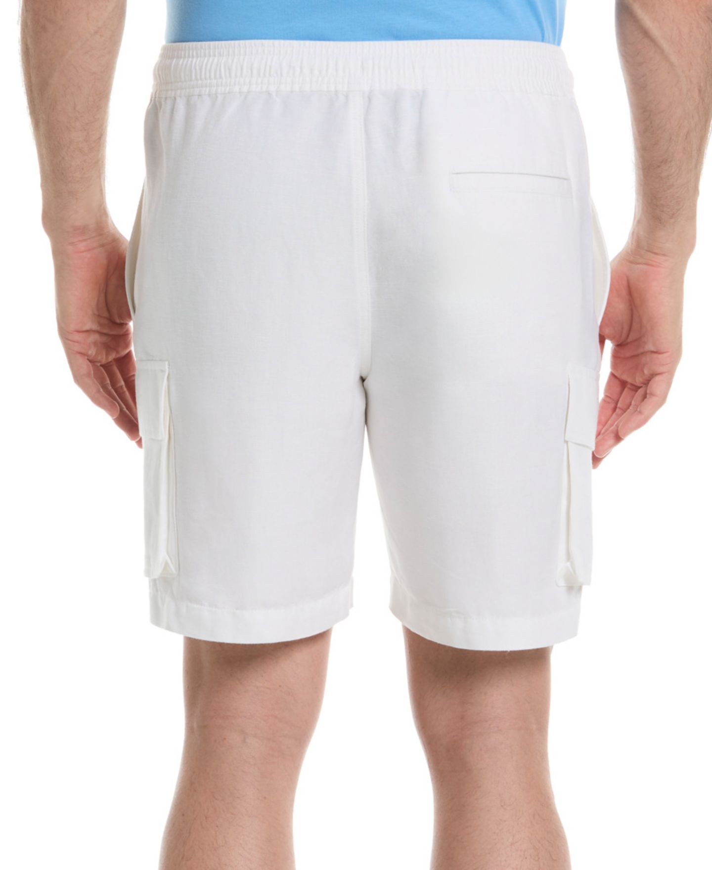 Мужские шорты Cubavera 8" Drawstring Linen Cargo, цвет: Яркий белый — фото 2