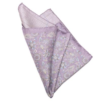 Men's Enzo - Double Sided Silk Pocket Square for Men