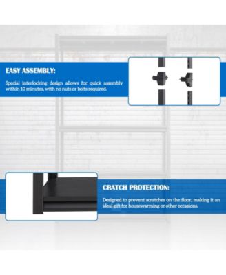 78"H  5 Tier Metal Shelves for Storage Garage Shelving 2000LBS Heavy Duty Storage Shelves Adjustable Garage Shelf Industrial Shelving Unit Storage Utility Rack,47.2"W18"D78"H,Black