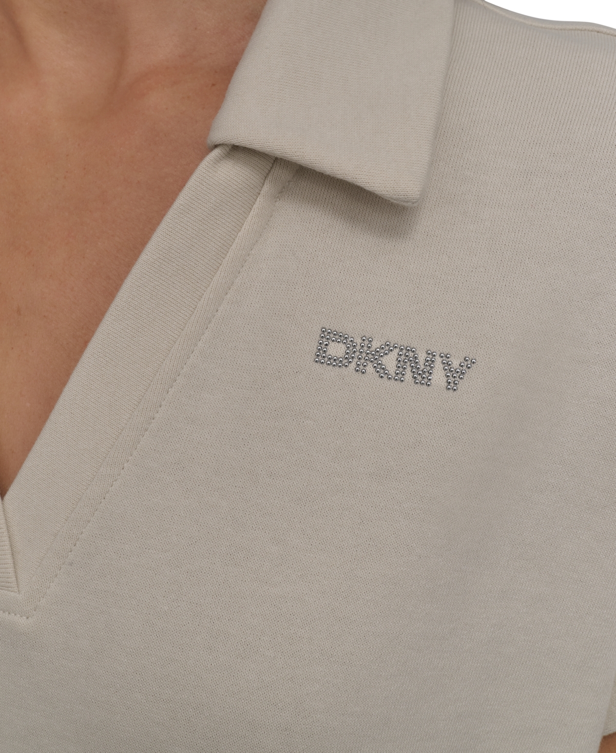 Shop Dkny Women's Mini Stud Logo Short-sleeve Dress