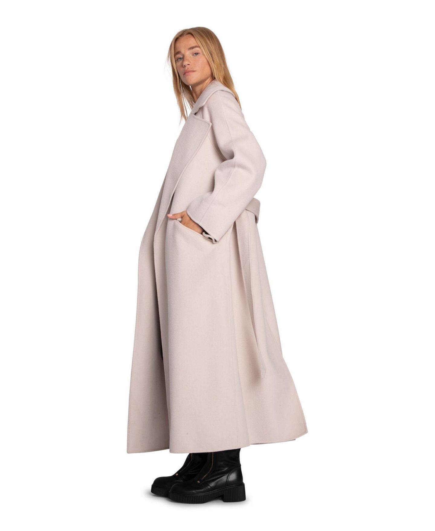 Женское пальто Belle & Bloom Heart To Heart Large Collar Maxi, цвет: Rosewater — фото 3