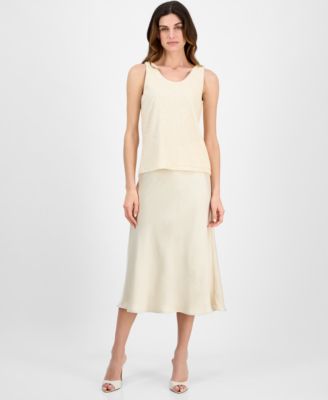 Women's Sequin Double-Scoop Sleeveless Tank