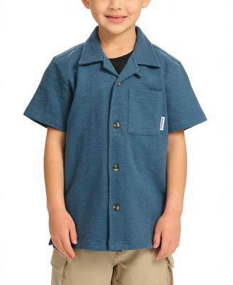 Little and Big Boys Button-Up Shirt