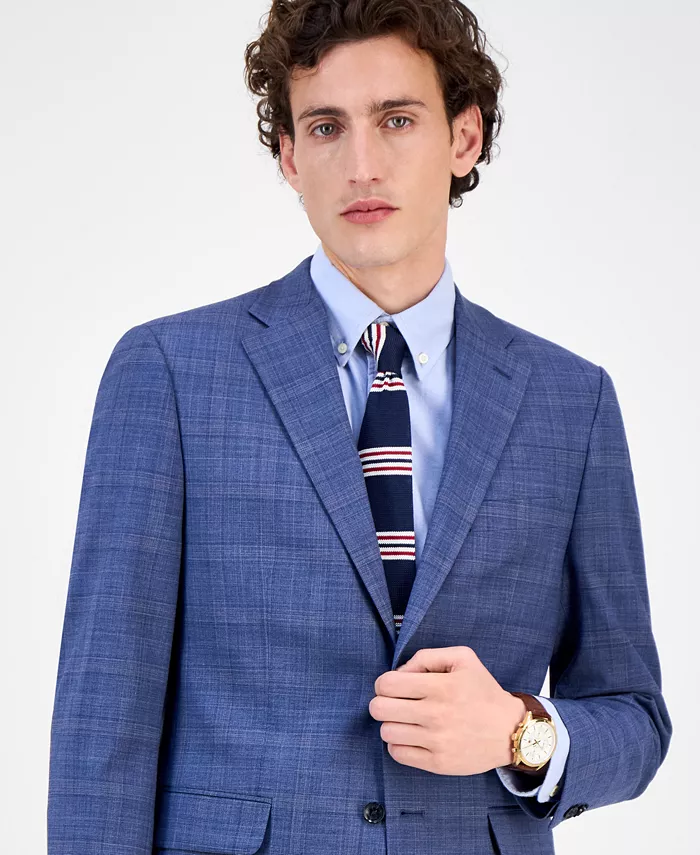 Men's Modern-Fit Wool TH-Flex Stretch Suit Separates Jacket - thumbnail 7