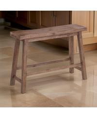 Rubberwood Bench with Saddle Seat – Rectangular Design for Versatile Seating