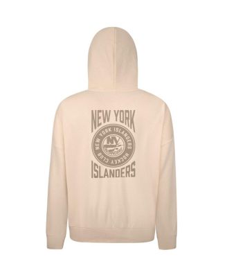 Men's Cream New York Islanders Contact Stamp Pullover Hoodie