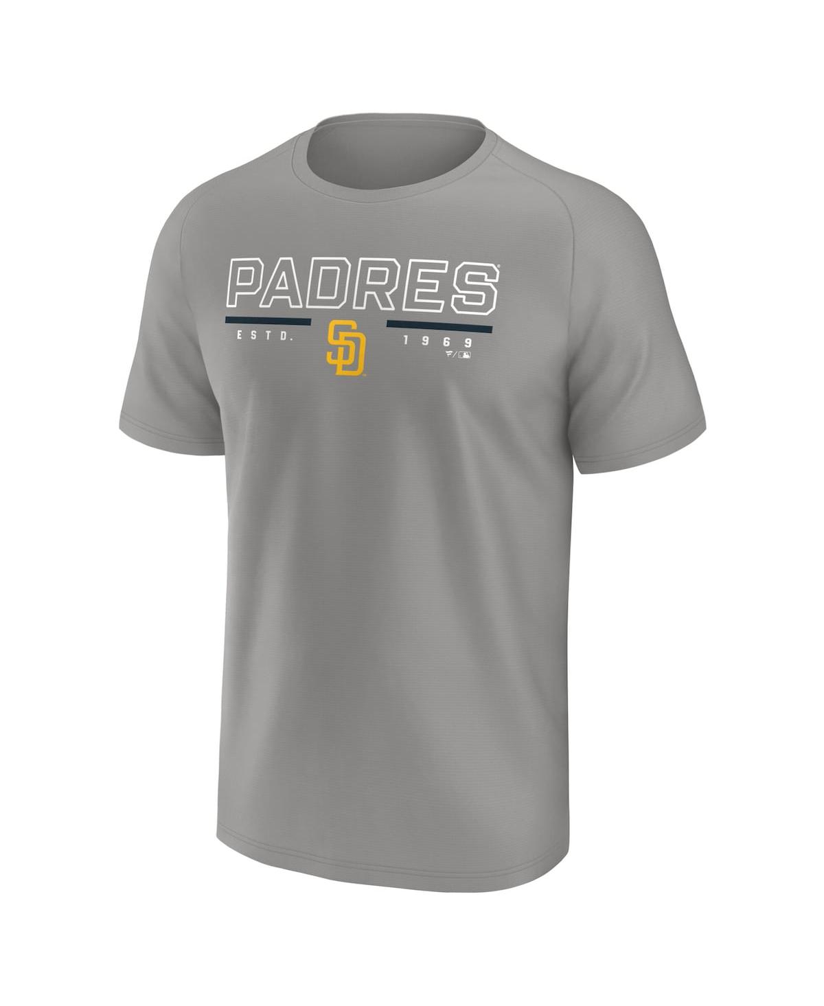 Fanatics Men's Gray San Diego Padres Raglan T-shirt In Gray