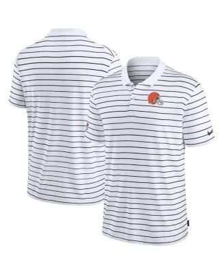 Nike - Men's White Cleveland Browns Sideline Lock Up Victory Performance Polo Shirt