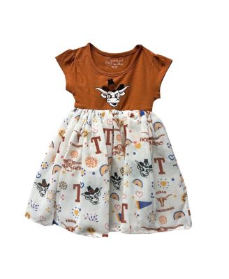 Wes & Willy - Toddler&nbsp;Texas Orange Texas Longhorns Vault Princess Dress