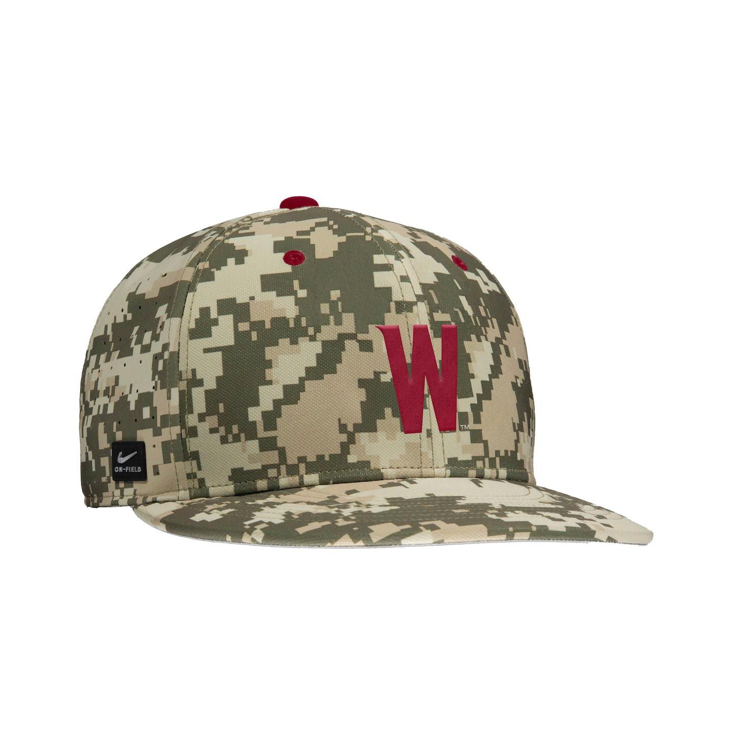 Мужская кепка Nike Digital Camo Washington State Cougars On-Field Baseball Performance Fitted Hat — фото 2