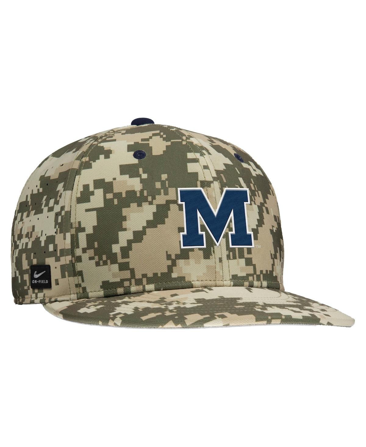 Nike Men's Digital Camo Ole Miss Rebels On-field Baseball Performance Fitted Hat In Camo