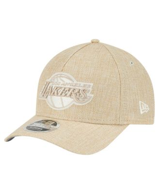New Era - Men's Tan Los Angeles Lakers Injection Woven A-Frame 9FORTY Adjustable Hat