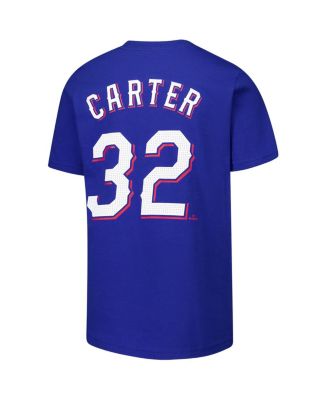 Big Boys and Girls Evan Carter Royal Texas Rangers Name Number T-Shirt