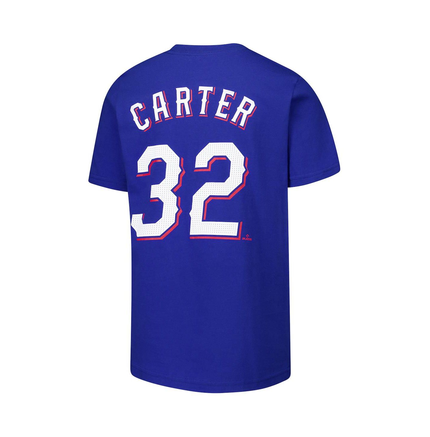 Детская футболка Nike Evan Carter Royal Texas Rangers Name & Number — фото 3