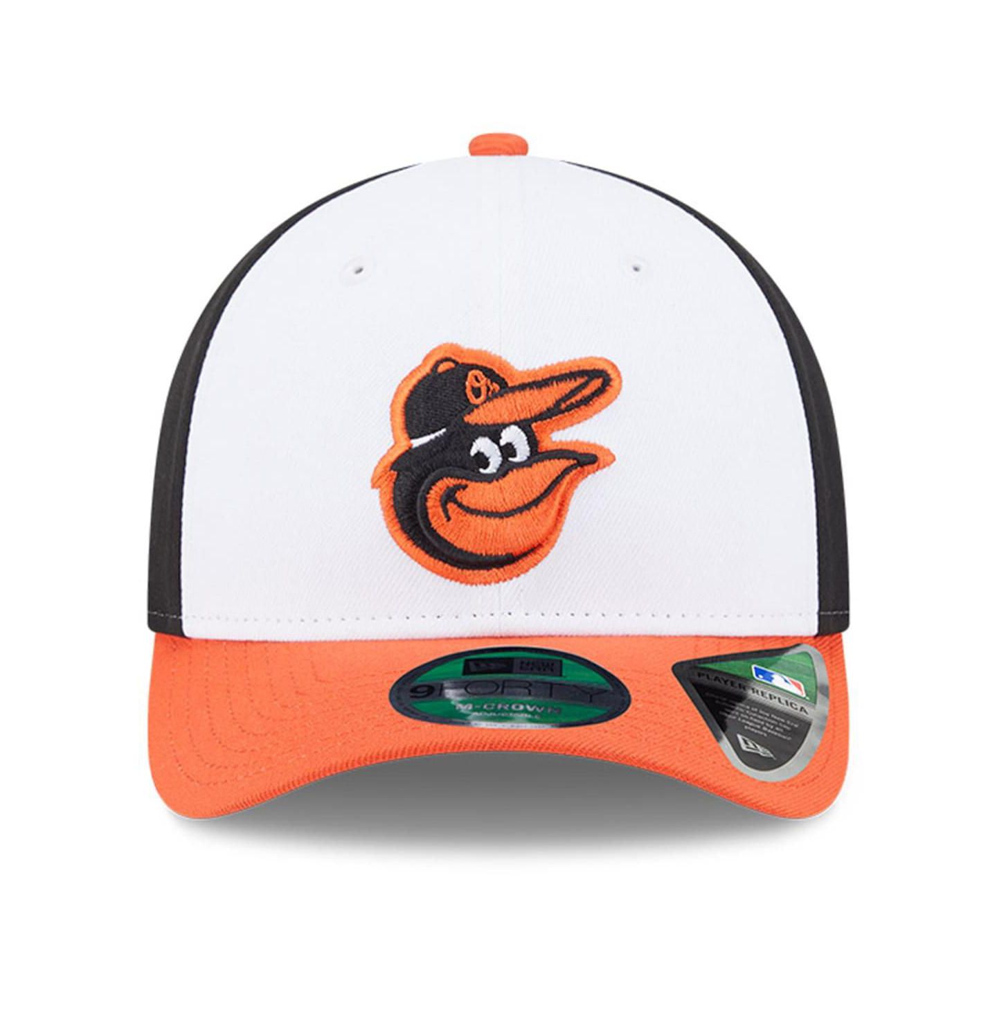 Мужская кепка New Era White Baltimore Orioles Player Replica 9Forty Adjustable Hat — фото 2