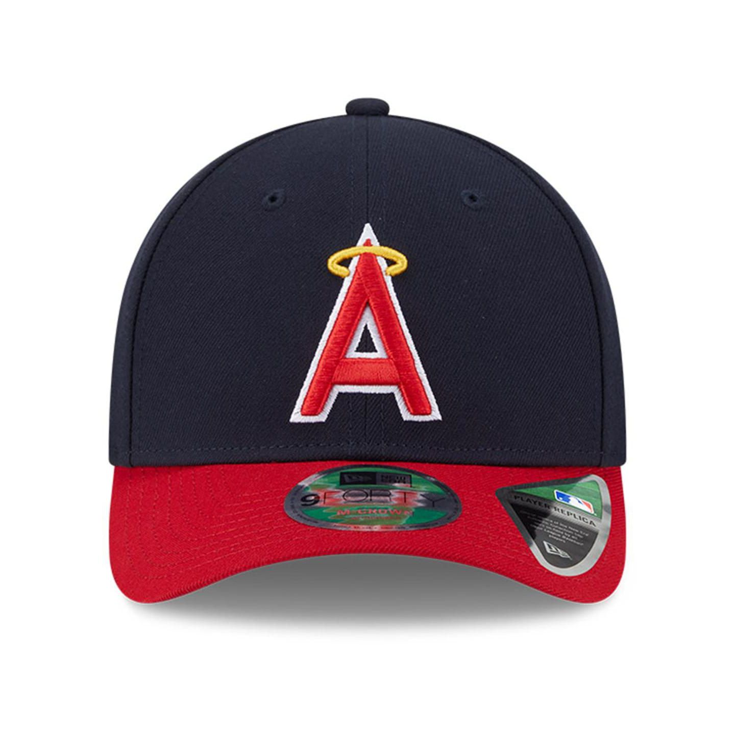 Мужская кепка New Era Navy/Red Los Angeles Angels Player Replica 9Forty Adjustable Hat — фото 3