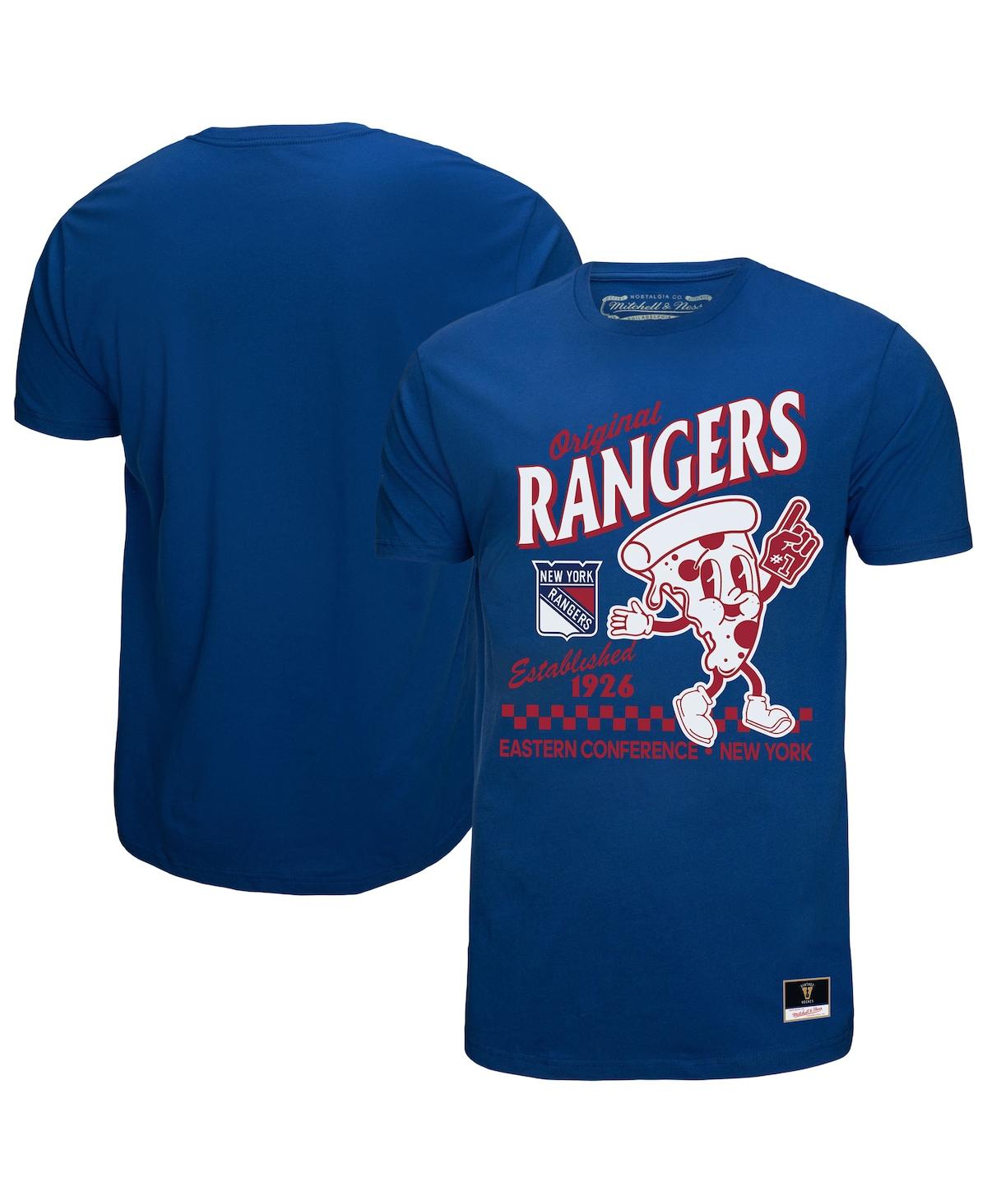 Mitchell & Ness Men's Blue New York Rangers Local Food T-shirt In Blue