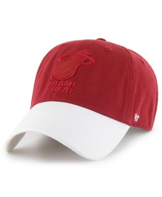 Men's x Tommy Hilfiger Red/White Miami Heat Courtside Cleanup Adjustable Hat