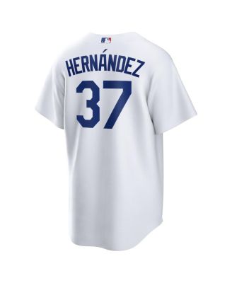 Men's Teoscar Hernandez White Los Angeles Dodgers Home Replica Jersey