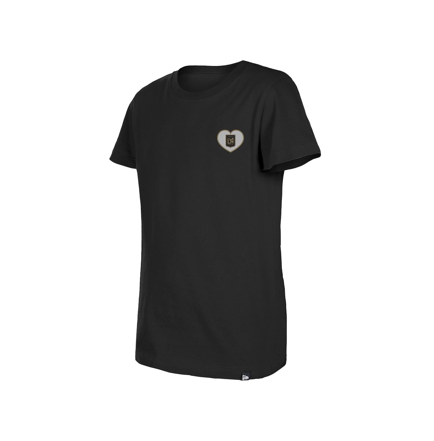 Футболка New Era Black Lafc Bubble Heart для девочек — фото 2