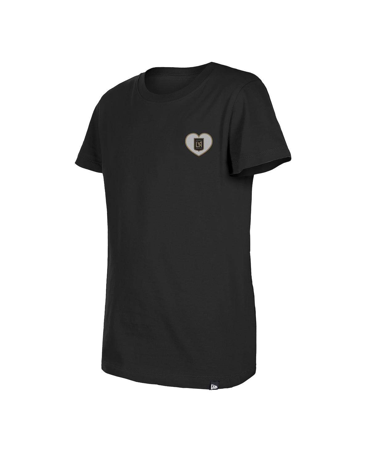 Shop New Era Big Girls Black Lafc Bubble Heart T-shirt