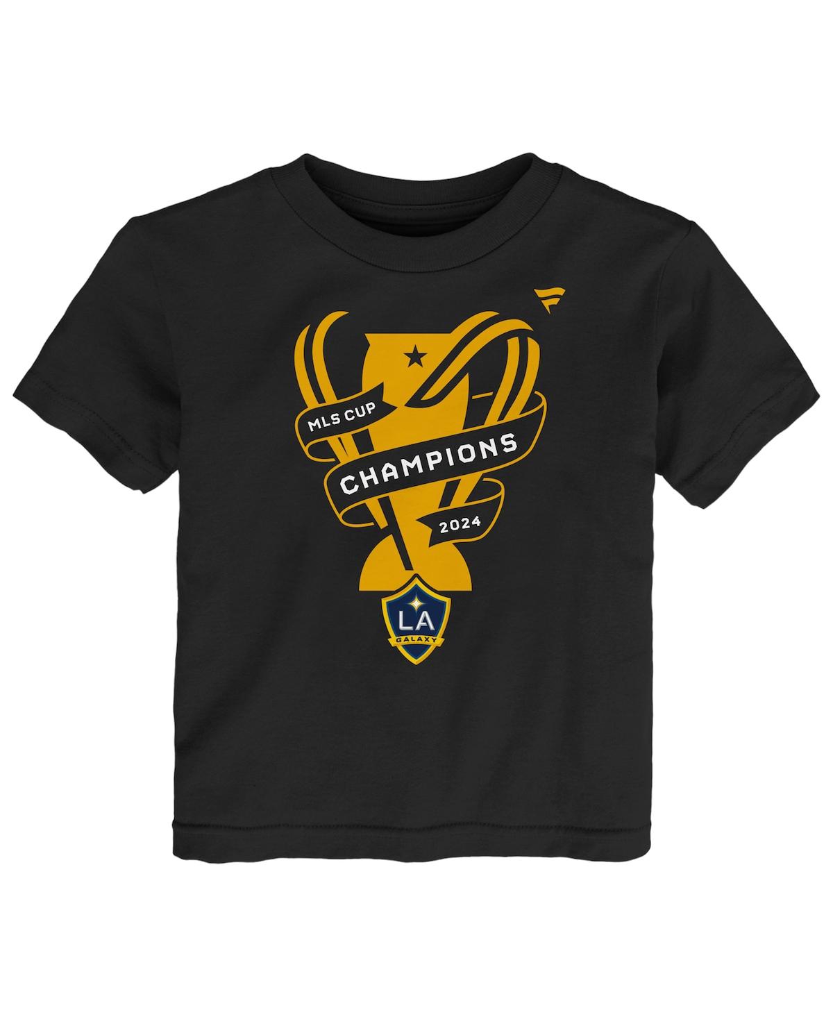 FANATICS TODDLER BLACK LA GALAXY 2024 MLS CUP CHAMPIONS LOCKER ROOM T-SHIRT 