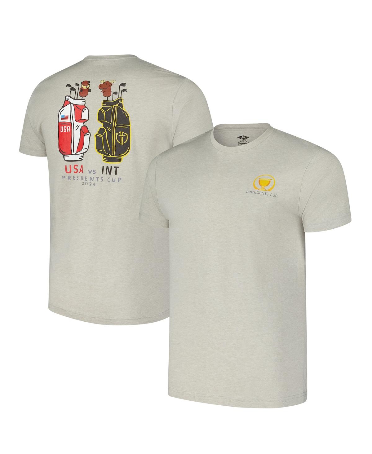 Men's Heather Gray 2024 Presidents Cup Golf Bag T-Shirt - Heather Gray
