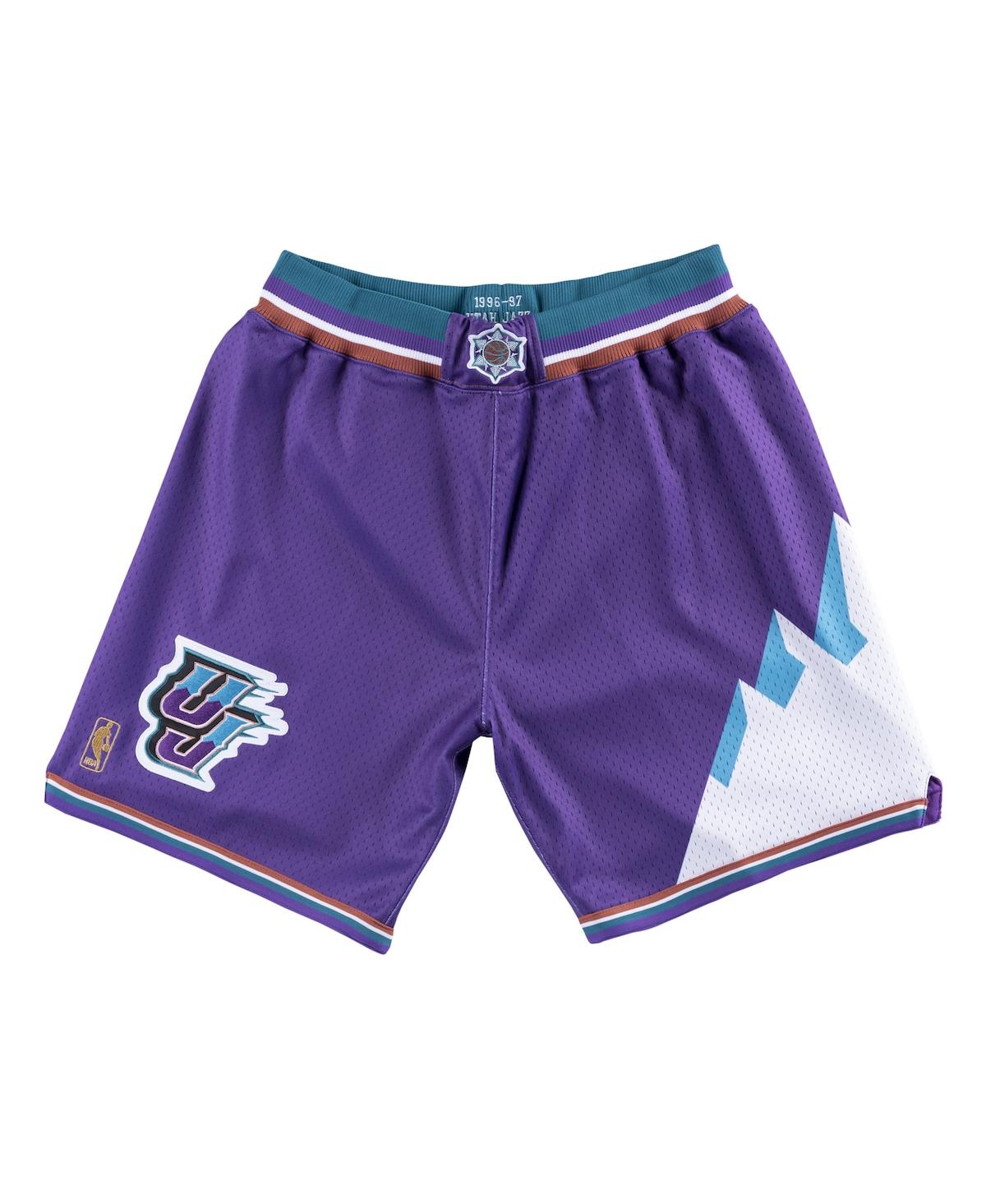 Mitchell & Ness Men's Purple Utah Jazz 1996-97 Hardwood Classics Authentic Shorts In Purple