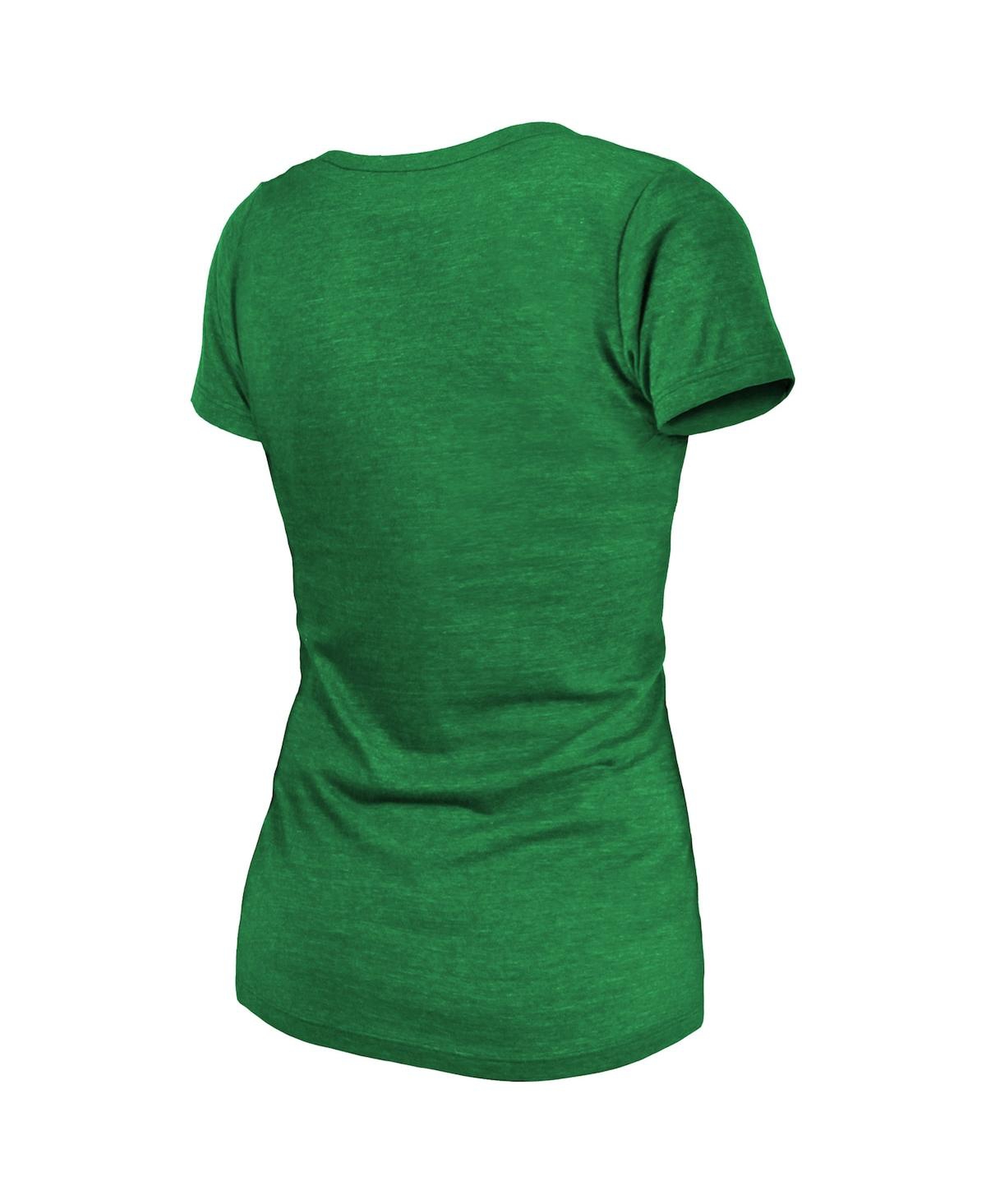 MAJESTIC WOMEN'S KELLY GREEN PHILADELPHIA EAGLES TWO-TIME SUPER BOWL CHAMPIONS SKY HIGH RETRO TRI-BLEND T-SHI 