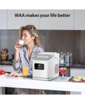 26Lbs, Countertop Ice Maker, Self-Cleaning, Bullet Ice, Digital Screen, 9 Cubes in 6 Mins