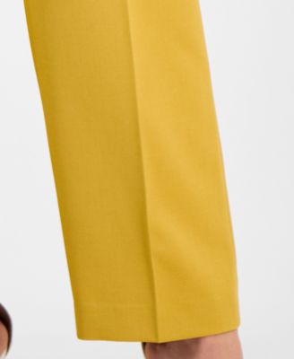 Plus Size Crepe One-Button Straight-Leg Pantsuit Set