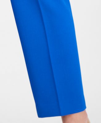 Women's Crepe One-Button Straight-Leg Pantsuit, Regular & Petite 