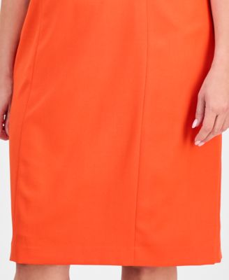 Plus Size Shawl-Collar Jacket & Sleeveless Dress Suit Set