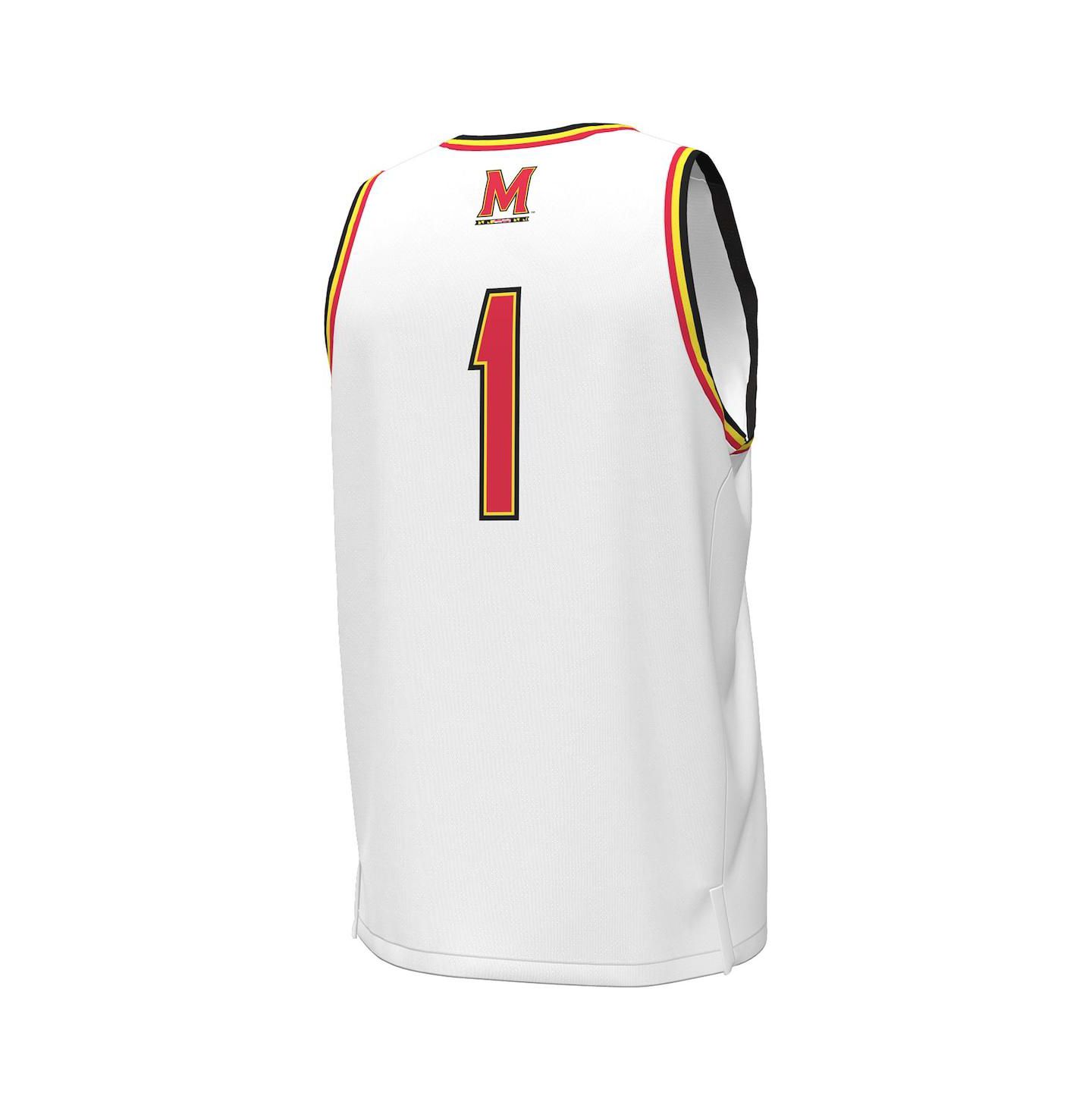 Мужской топ Under Armour 1 White Maryland Terrapins Replica Basketball Jersey — фото 3