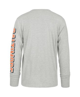Men's Gray Baltimore Orioles Fair Ball Franklin Long Sleeve T-Shirt