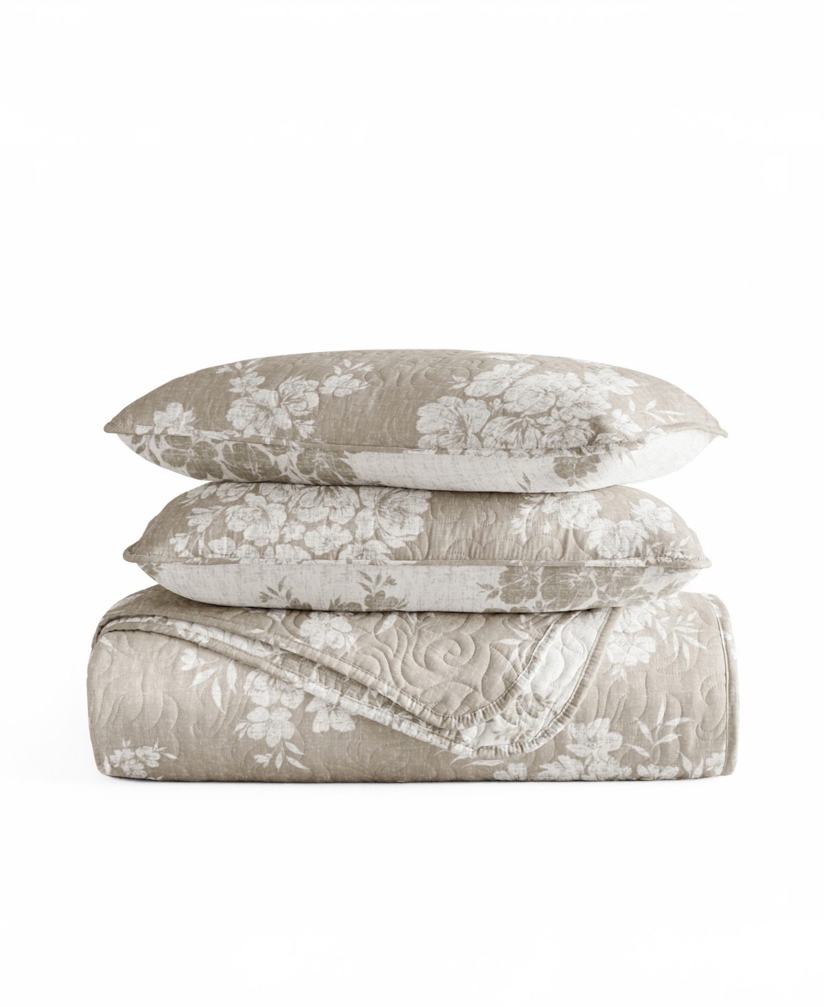 Ienjoy Home Distressed Bouquet Reversible 3-pc. Quilt Set, King/california King