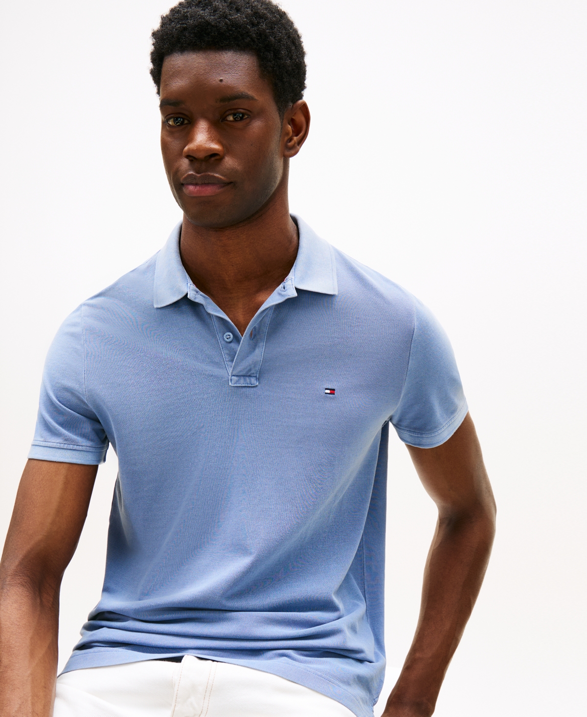 Tommy Hilfiger Men's 1985 Regular Fit Th Flex Polo Shirt In Blue
