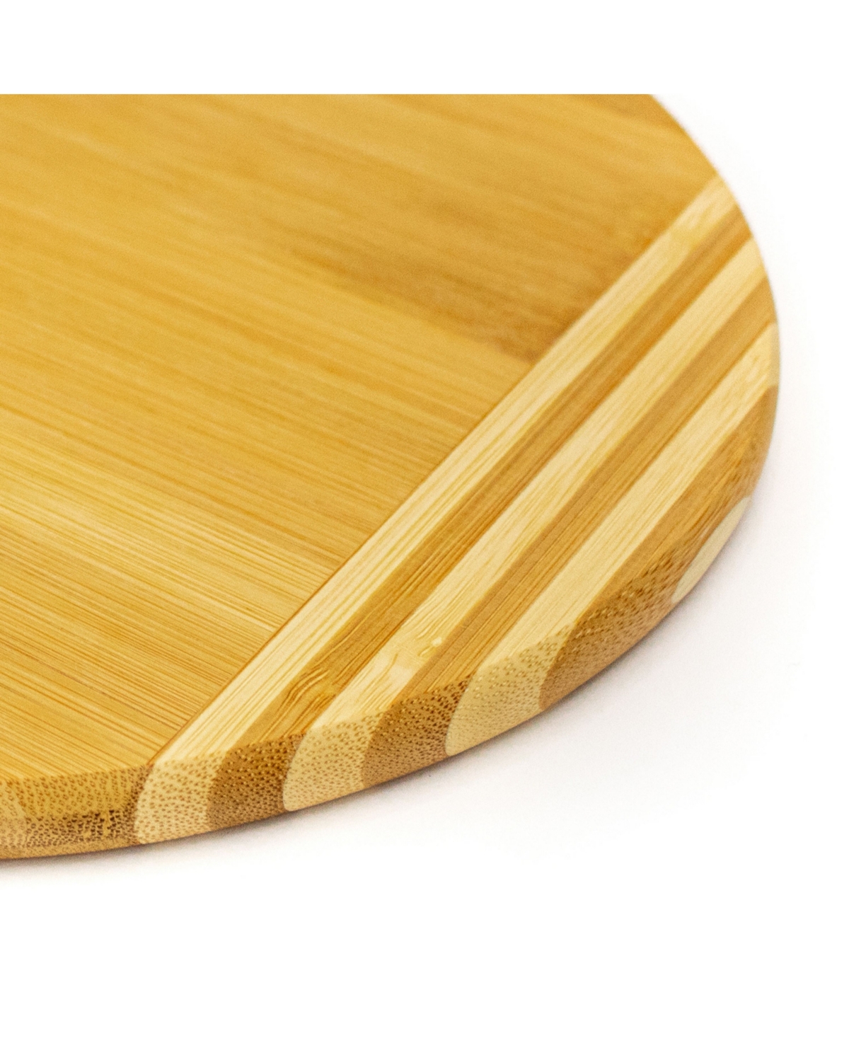 Berghoff Bamboo Round Cutting Board, Striped In Beige