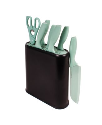 Leo 8-Piece Kitchen Knife Set with Universal Knife Block
