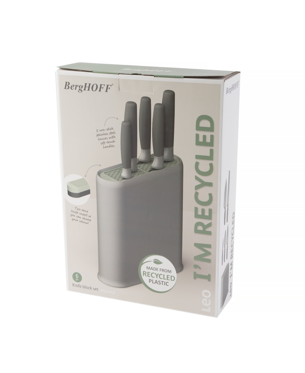 Berghoff Balance 6-piece Knife Block Set In Gray
