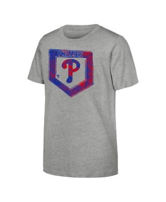 Outerstuff - Big Boys and Girls Heather Gray Philadelphia Phillies Stolen Base T-Shirt