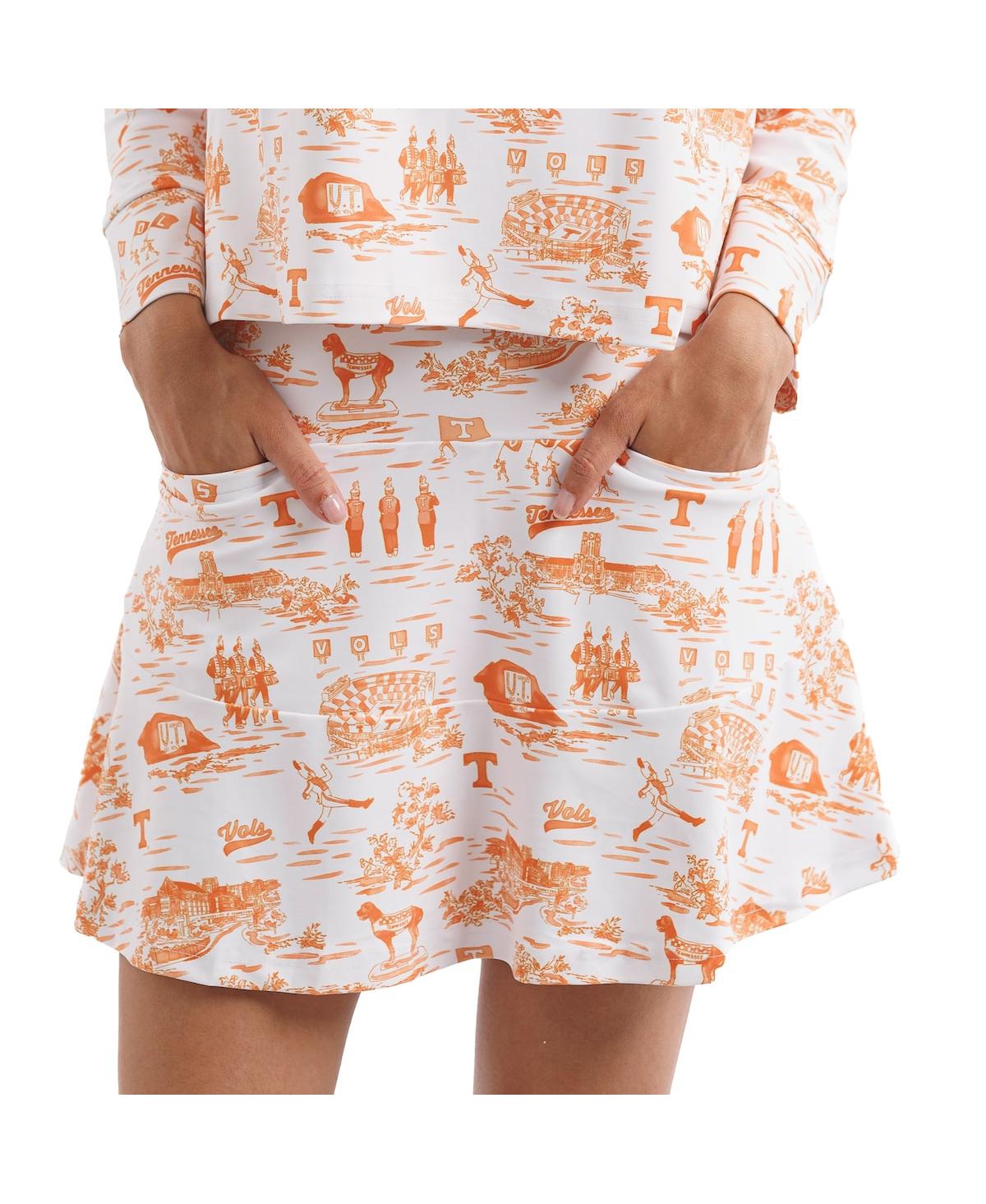 Women's White/Tennessee Orange Tennessee Volunteers Tailgate Collection Molly Skort - White, Tennessee Orange